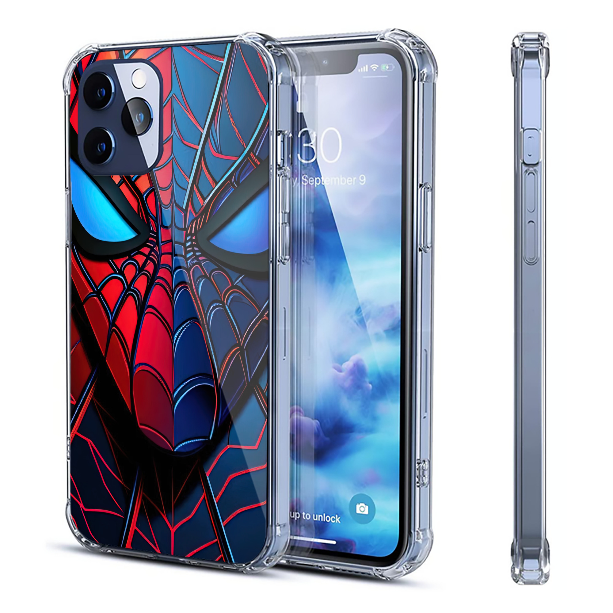（画像用） Spider Man スパイダーマン 【iPhone 12シリーズ対応】透明スマホケース（クリアソフトケース）